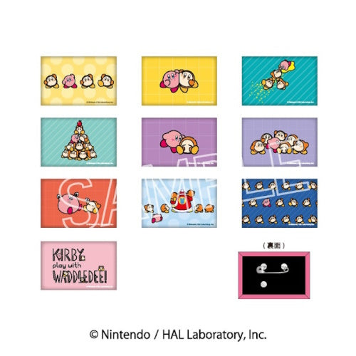 Kirby Play With WaddelDee Square Can Badge Series Twinkle 2-Inch Collectible Pin