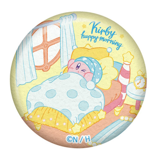 Kirby Happy Morning Fabric Style Can Badge Twinkle 1.5-Inch Pin