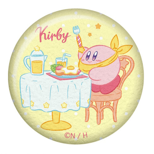 Kirby Happy Morning Fabric Style Can Badge Twinkle 1.5-Inch Pin
