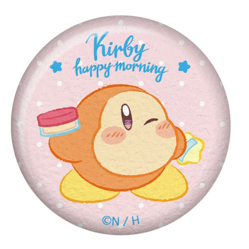 Kirby Happy Morning Fabric Style Can Badge Twinkle 1.5-Inch Pin