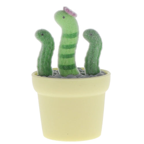 Fluffy Flocked Cactus Zoo Figure Series Yell 2-Inch Mini-Figure