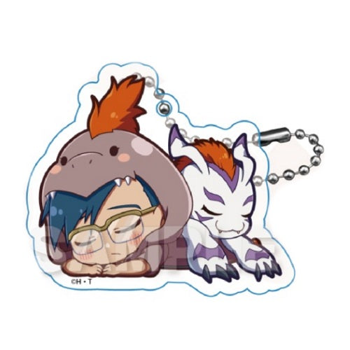Digimon Adventure Gyao Colle Trading Acrylic Keychain Y-Line 1.5-Inch Collectible