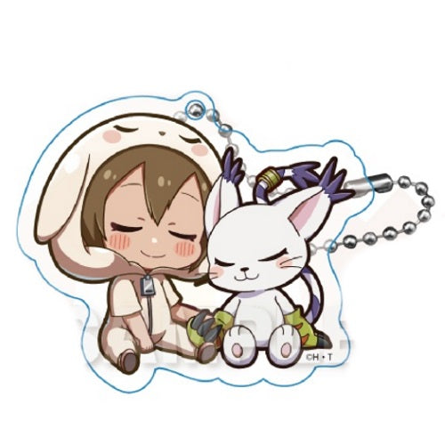 Digimon Adventure Gyao Colle Trading Acrylic Keychain Y-Line 1.5-Inch Collectible