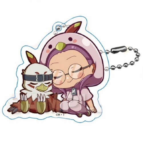 Digimon Adventure Gyao Colle Trading Acrylic Keychain Y-Line 1.5-Inch Collectible