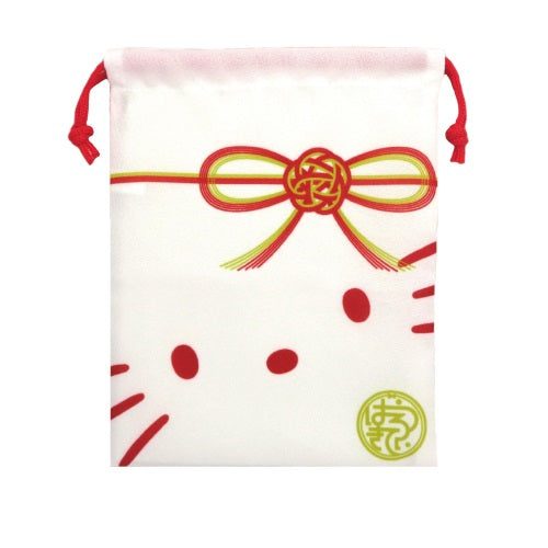 Sanrio Hello Kitty Japanese Pattern Drawstring Pouch Vol. 02 Yumeya 5-Inch Collectible Toy