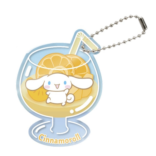 Sanrio Cinnamoroll Fruit Drink Acrylic Key Chain Yumeya 2-Inch Collectible