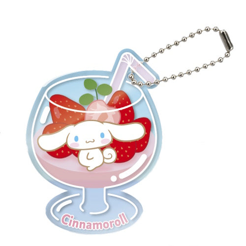 Sanrio Cinnamoroll Fruit Drink Acrylic Key Chain Yumeya 2-Inch Collectible