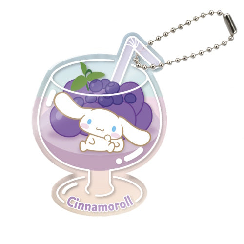Sanrio Cinnamoroll Fruit Drink Acrylic Key Chain Yumeya 2-Inch Collectible