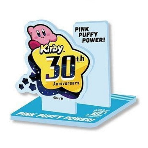 Kirby Pink Puffy Power 30th Anniversary Acrylic Stand Ensky 3-Inch Collectible Toy