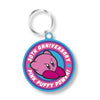 Kirby Pink Puffy Power 30th Anniversary Embroidery Vol. 03 Ensky 1.5-Inch Key Chain