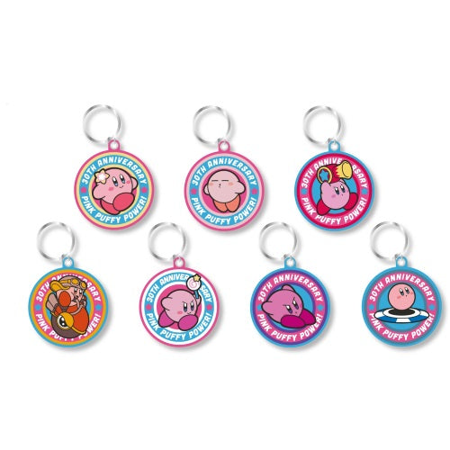 Kirby Pink Puffy Power 30th Anniversary Embroidery Vol. 03 Ensky 1.5-Inch Key Chain