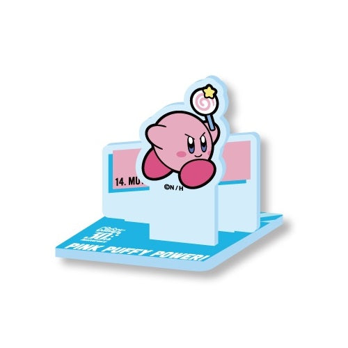 Kirby Pink Puffy Power 30th Anniversary Vol. 03 Acrylic Stand Ensky 3-Inch Collectible Toy