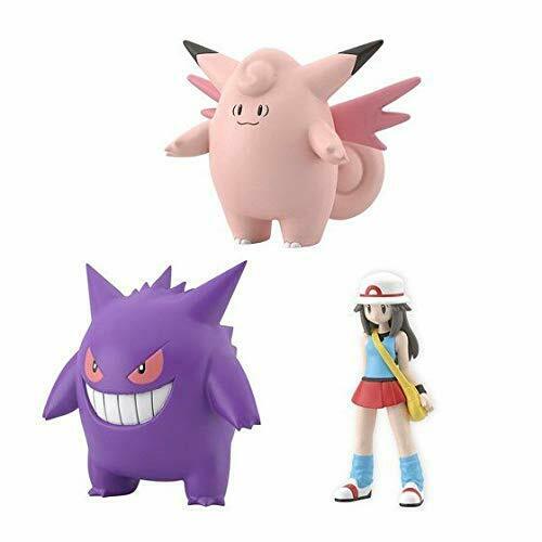 Pokemon Scale World 1/20 Clefable, Gengar, Leaf Premium Bandai Figure Set
