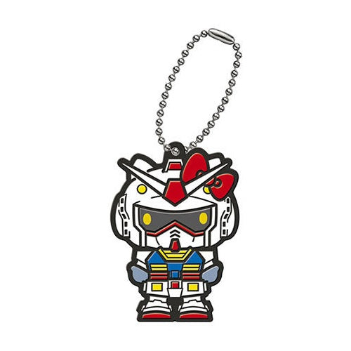 Gundam x Hello Kitty Rubber Mascot Key Chain