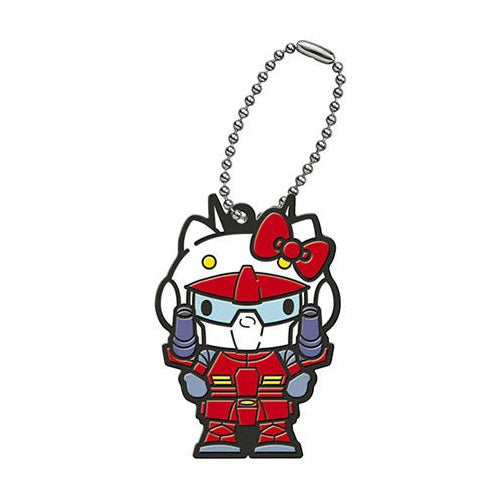 Gundam x Hello Kitty Rubber Mascot Key Chain