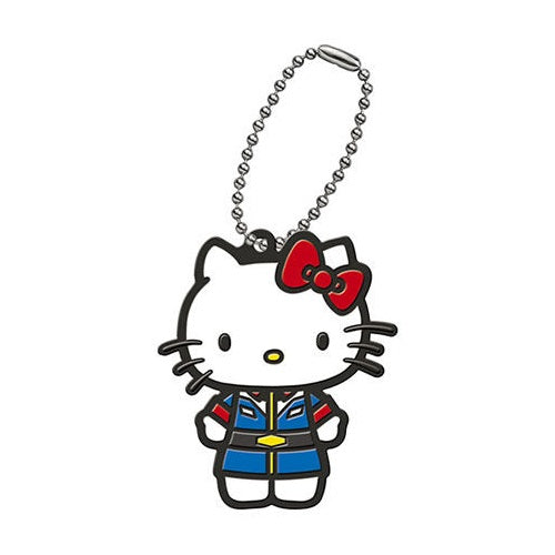 Gundam x Hello Kitty Rubber Mascot Key Chain