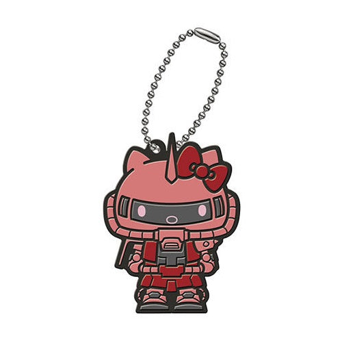 Gundam x Hello Kitty Rubber Mascot Key Chain