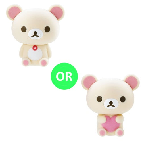 San-x Rilakkuma Capchara Flocked Fuzzy Bandai 3-Inch Mini-Figure