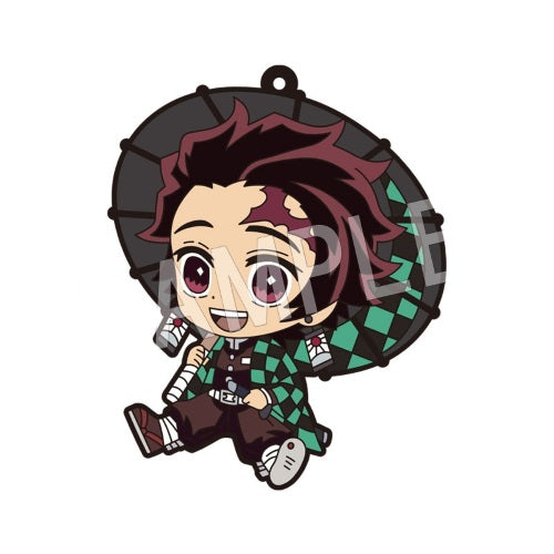 Demon Slayer Rubber Strap Japanese Umbrella Chugai Kogyo 2-Inch Key Chain