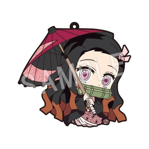 Demon Slayer Rubber Strap Japanese Umbrella Chugai Kogyo 2-Inch Key Chain