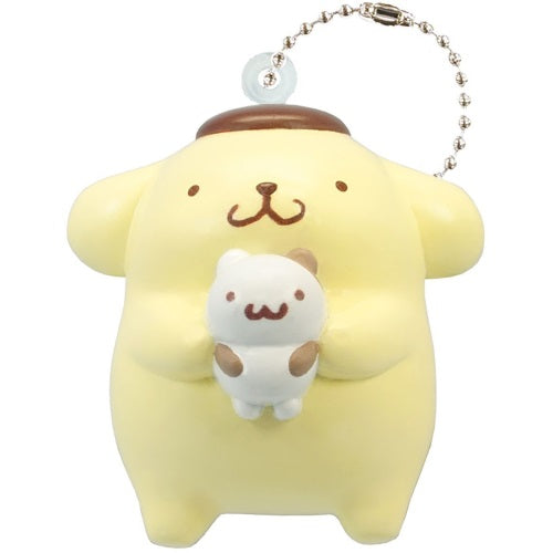 San-X Pompompurin Soft Key Holder F-Toys 2.5-Inch Key Chain Mini-Figure
