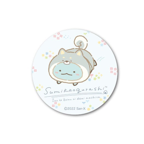 San-x Sumikko Gurashi Koinu to Inu Gokko Can Badge Xebec 2-Inch Collectible Pin