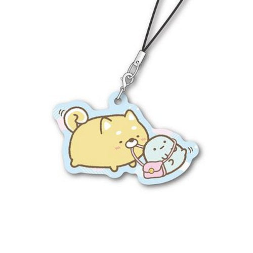 San-x Sumikko Gurashi Koinu to Inu Gokko Metal Charm Xebec 2-Inch Key Chain
