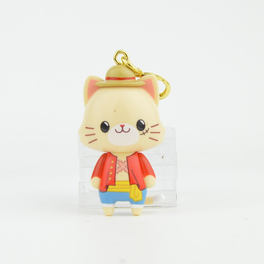 One Piece Cat Version Movic 1.5-Inch Key Chain Mini-Figure