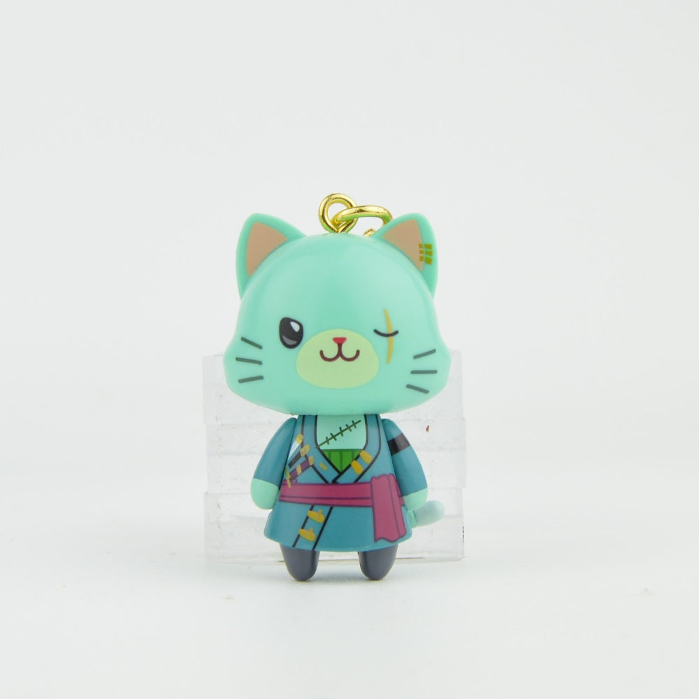 One Piece Cat Version Movic 1.5-Inch Key Chain Mini-Figure