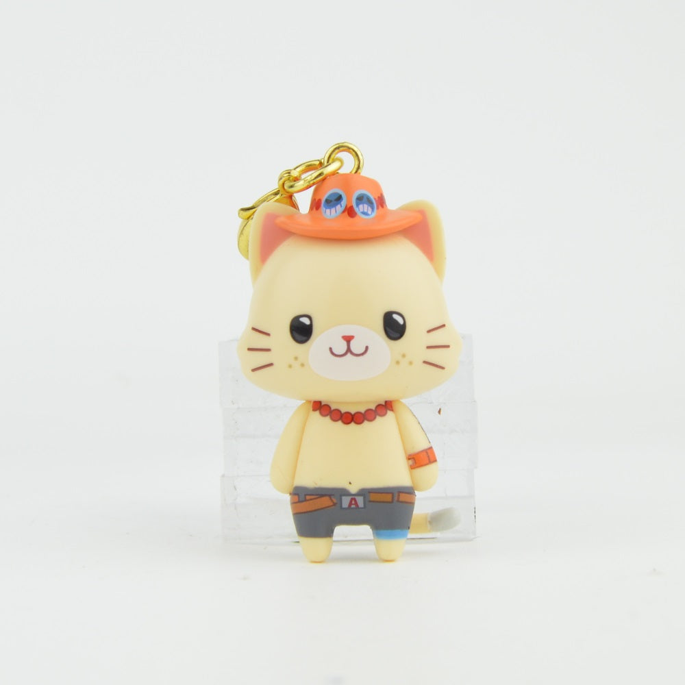 One Piece Cat Version Movic 1.5-Inch Key Chain Mini-Figure