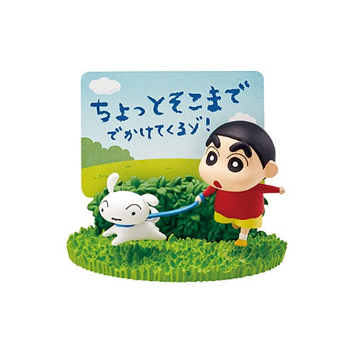 Crayon Shin Chan Desktop Message Stand Figure Re-Ment Collectible Toy