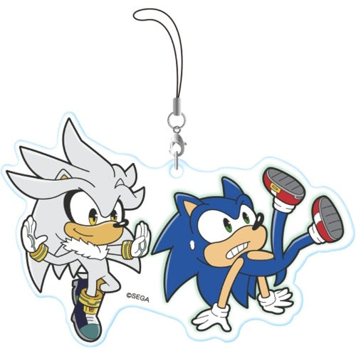 Sonic The Hedgehog Chokokawa Twin Strap Sega Acrylic 2.5-Inch Key Chain