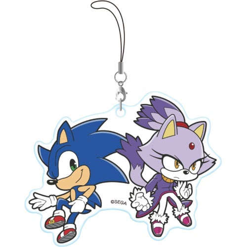 Sonic The Hedgehog Chokokawa Twin Strap Sega Acrylic 2.5-Inch Key Chain