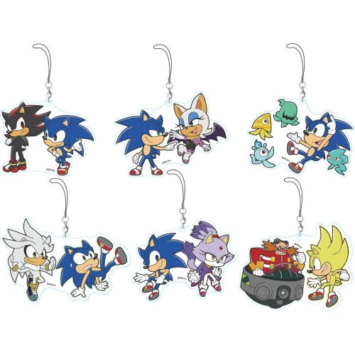 Sonic The Hedgehog Chokokawa Twin Strap Sega Acrylic 2.5-Inch Key Chain