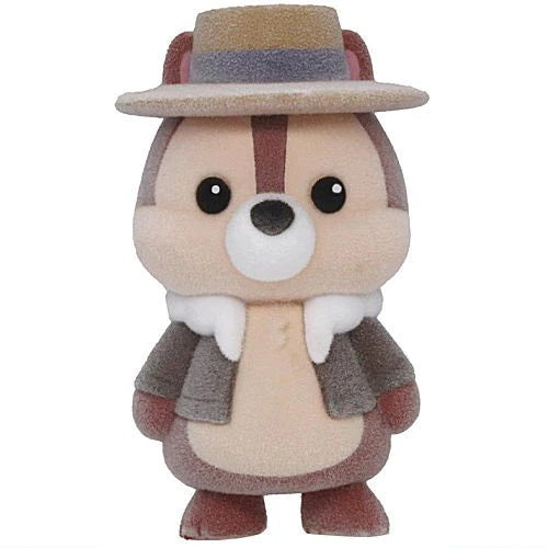 Disney Chip And Dale Rescue Rangers Flocked Fuzzy Figure Takara Tomy 2-Inch Mini-Figure