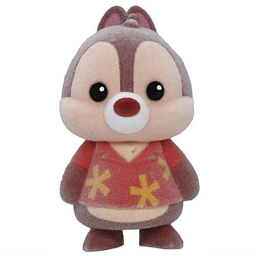 Disney Chip And Dale Rescue Rangers Flocked Fuzzy Figure Takara Tomy 2-Inch Mini-Figure