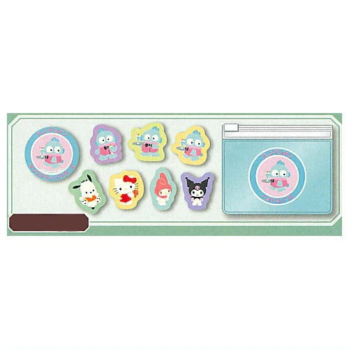 Sanrio Characters Retro Sticker With Pouch Takara Tomy 2-Inch Collectible Toy