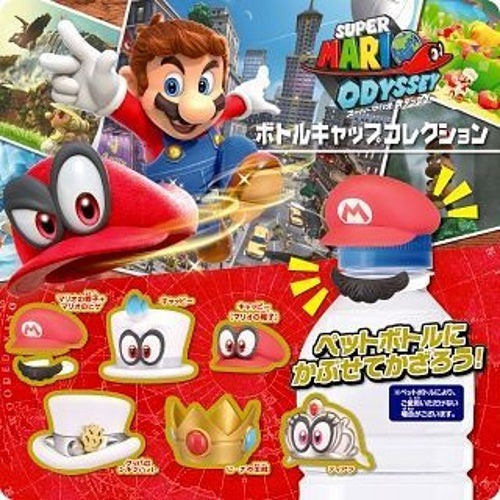 Nintendo Mario Odyssey Bottle Cap Hat Takara Tomy 2-Inch Collectible