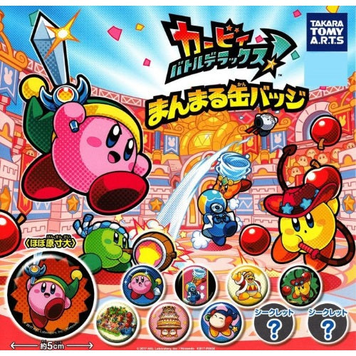 Nintendo Kirby Battle DX Takara Tomy Round Can Badge Pin