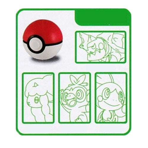 Pokemon Monster Ball Takara Tomy 2-Inch Ball Stamp Collectible