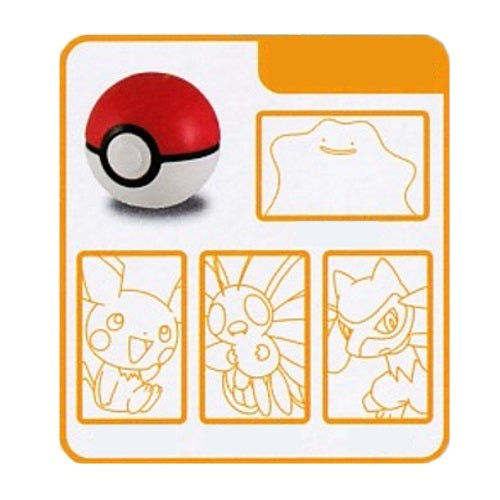 Pokemon Monster Ball Takara Tomy 2-Inch Ball Stamp Collectible