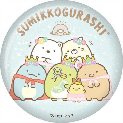 San-x Sumikko Gurashi Glitter Can Badge Twinkle 3-Inch Collectible Pin