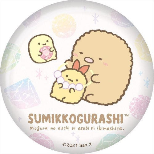San-x Sumikko Gurashi Glitter Can Badge Twinkle 3-Inch Collectible Pin