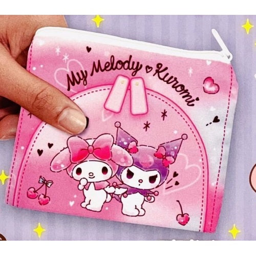 Sanrio My Melody And Kuromi Zippered Cloth Pouch Yumeya 6-Inch Collectible