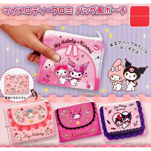 Sanrio My Melody And Kuromi Zippered Cloth Pouch Yumeya 6-Inch Collectible